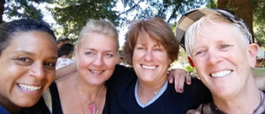 Alisa (2nd from left) and friends.