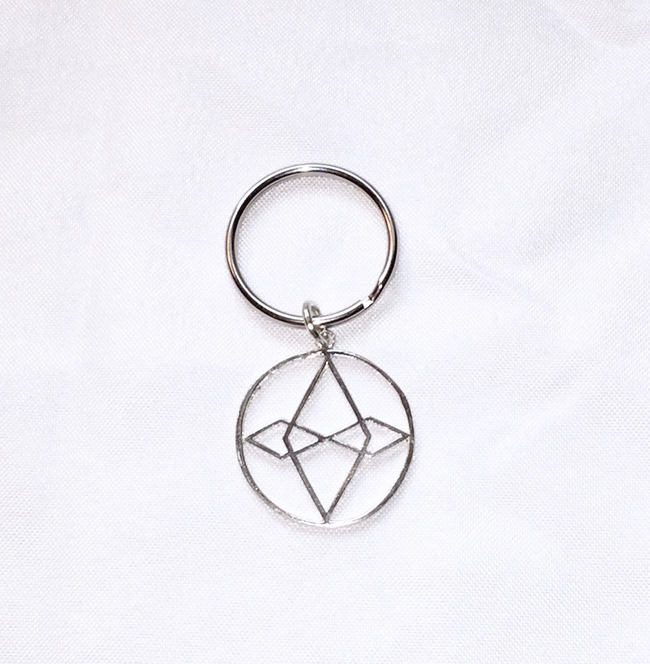 Silver Plated Quadrinity Keyring Hoffman Institute Foundation